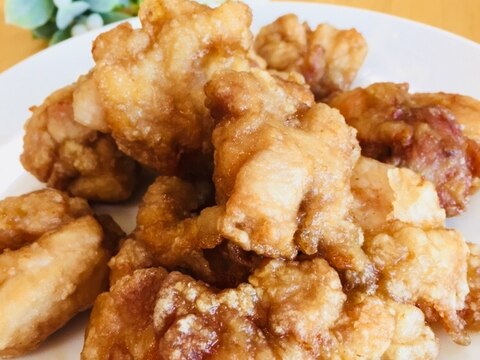 鳥の唐揚げを煮豆の煮汁で甘辛アレンジ？！